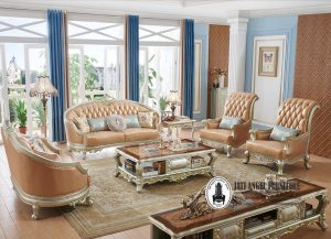Sofa Tamu Mewah Klasik Modern Jati Ukir Terbaru, Kursi Tamu Mewah Luxury