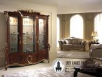 Desain Lemari Hias Full Kaca Donatello Classic Mewah, Furniture Murah, Jatiangelfurniture