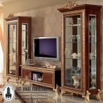 Desain Bufet Tv Giotto Mewah Kaca Terbaru | Toko Furniture Online | Classic Living Room Tv Sideboard Jepara BF TV – JAF 030