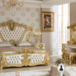 Set Kamar Tidur Pengantin Mewah Gold Klasik Turki