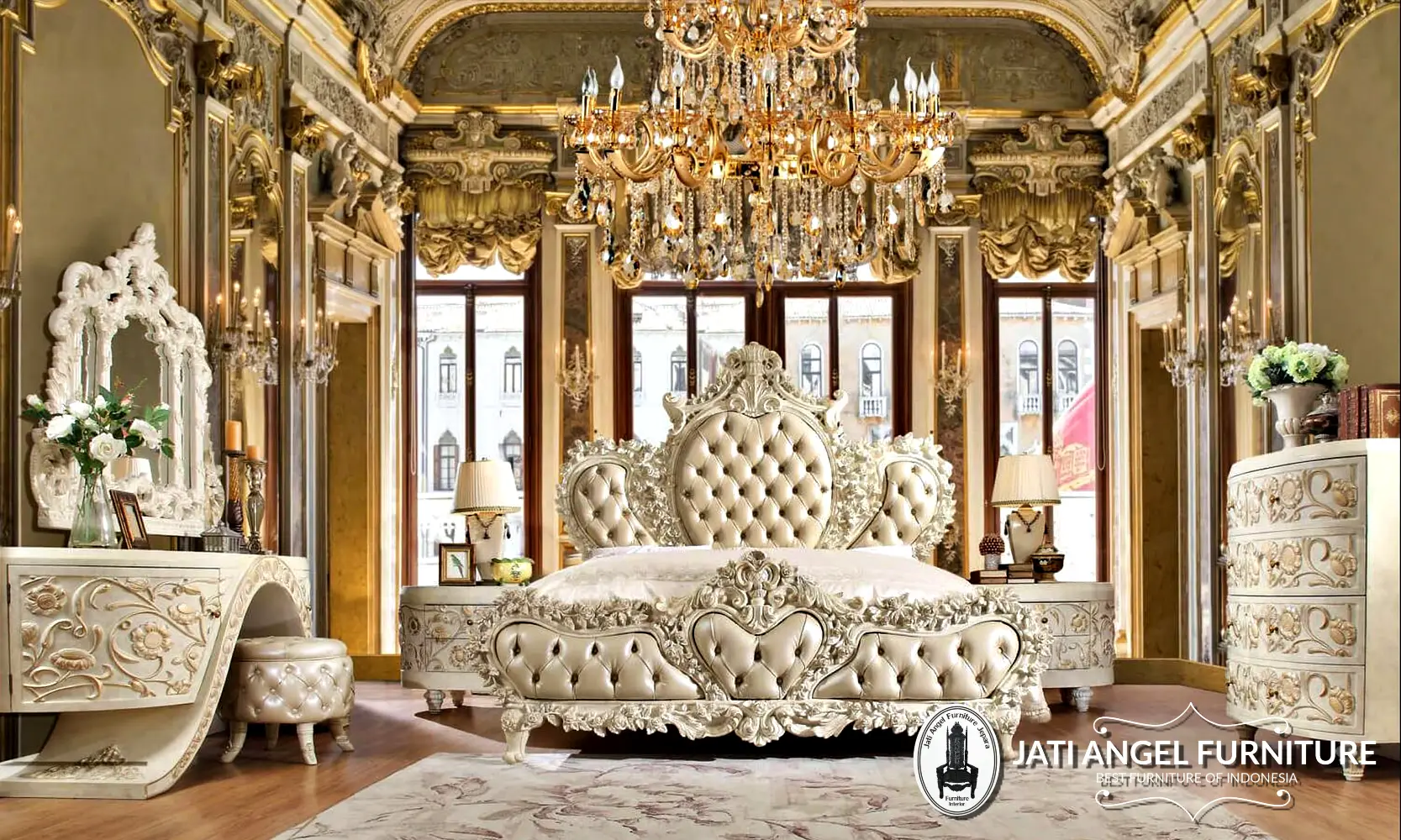 Dekorasi Kamar Tidur Mewah Elegan Warna Putih Aesthetic