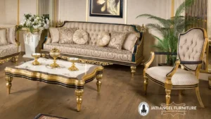 Sofa Tamu Mewah Gold Klasik Jepara