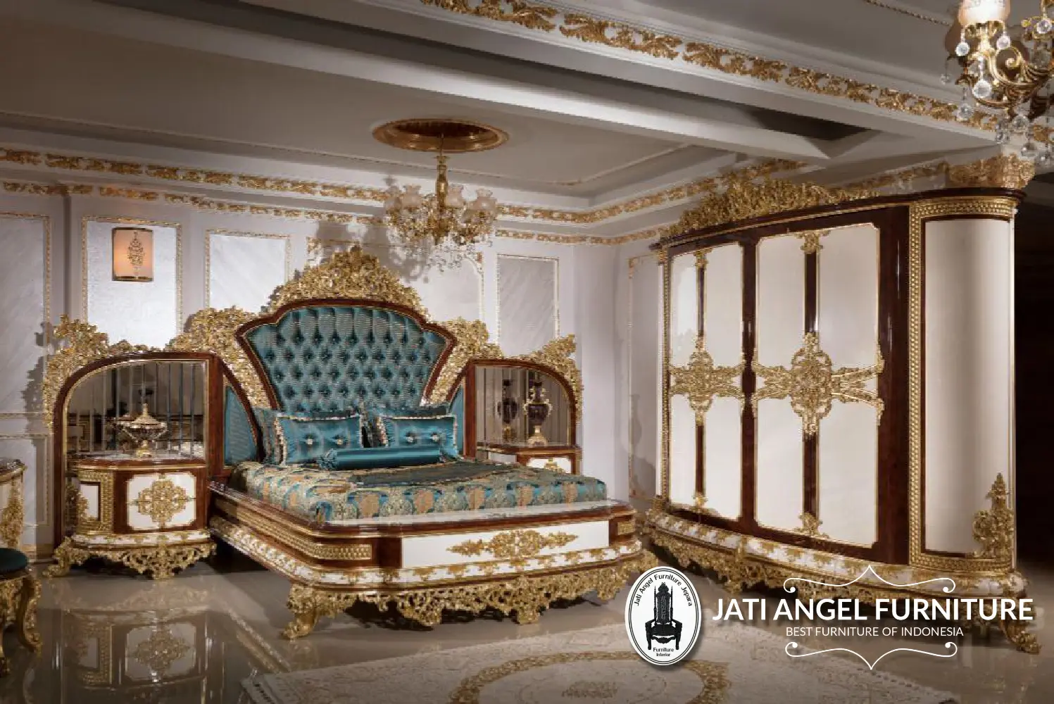 Desain Tempat Tidur Mewah Ukir Klasik Jepara