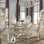 Model Meja Makan 4 Kursi Round Dining Table