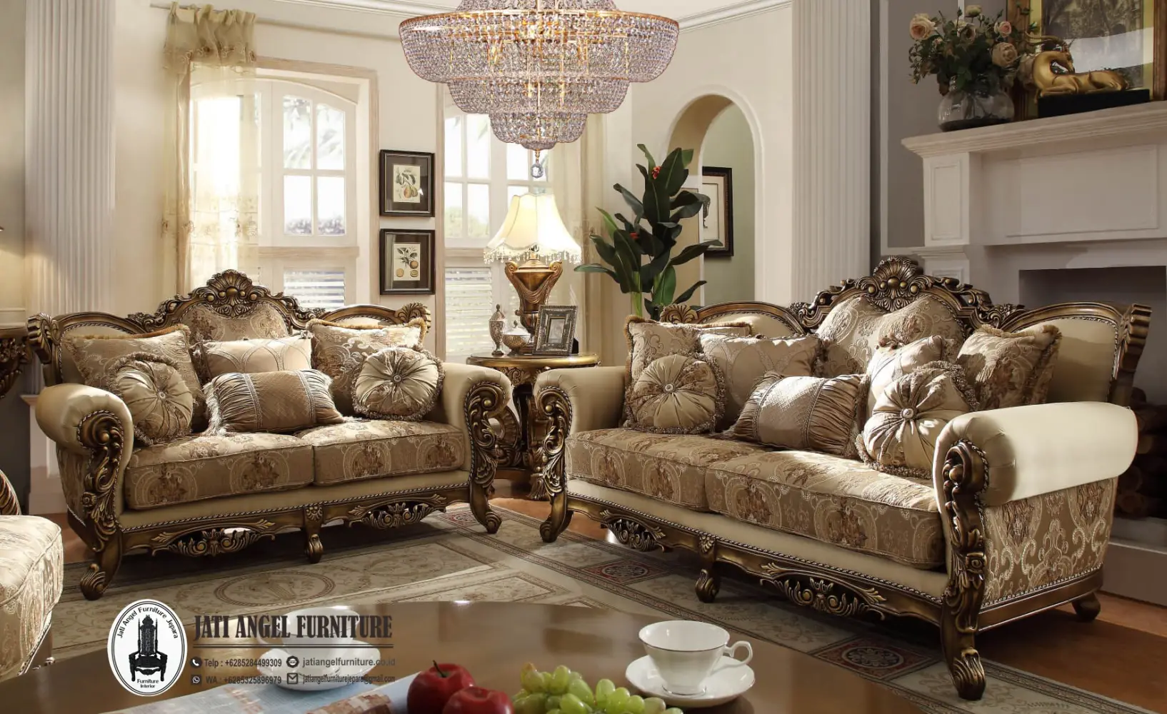 Set Sofa Tamu Mewah Klasik Jepara