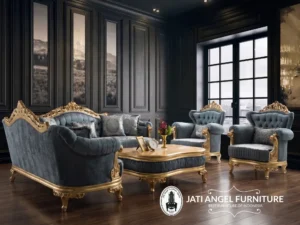 Sofa Tamu Klasik Mewah Gold Style Anggel