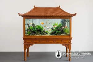 Meja Aquarium Kayu Jati Klasik Terbaru