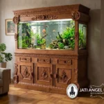 Meja Aquarium Kayu Jati Ruang Tamu