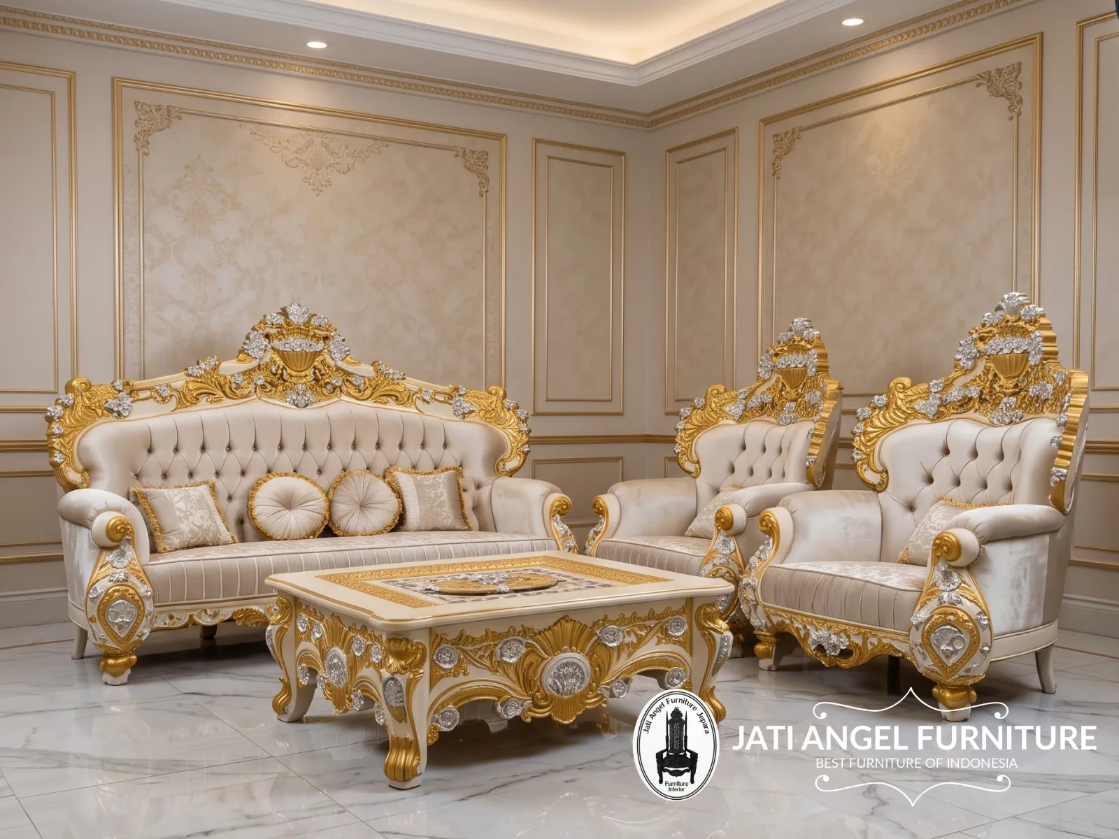 Sofa Tamu Klasik Mewah Terbaru Ukir Jepara